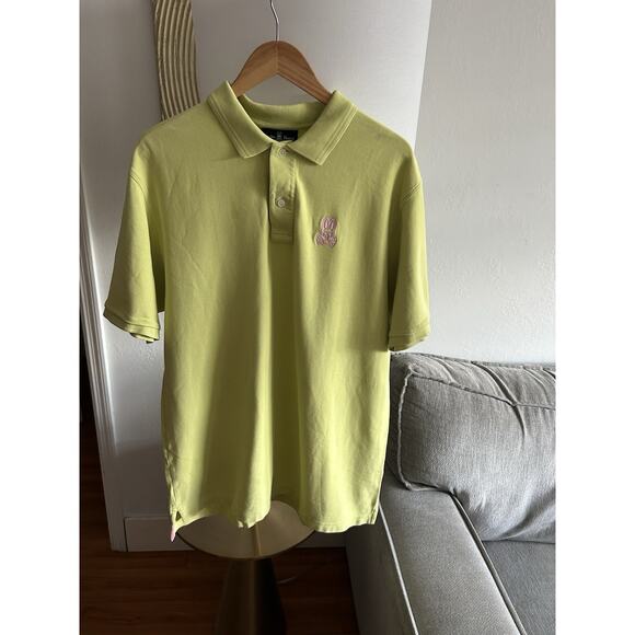 Psycho Bunny Other - Psycho Bunny Pique Polo Lime Green Pink Logo Size 9 XXXL USA Pima cotton